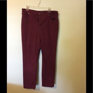 Burgundy Jeans